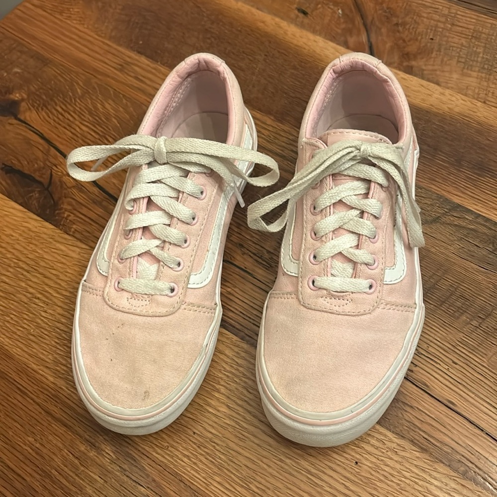 Vans® Ward Girls' Shoes Pink Canvas Size 3 - Picture 2 of 12
